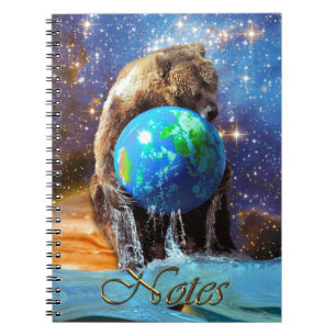 Grizzly Beer, Planet Earth Day Fantasy Art Notitieboek