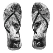 Grizzly beer portret teenslippers (Voetbed)