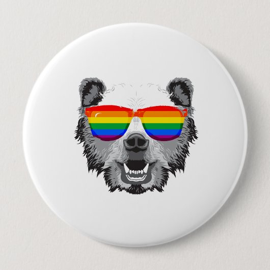 Grizzly Beer Pride Ronde Button 4,0 Cm (Voorkant)