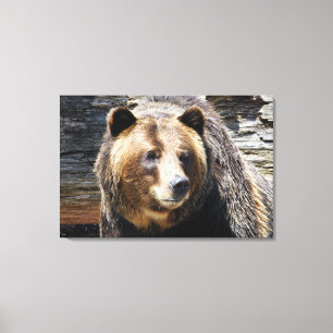 Grizzly Beer profiel verpakt canvas print
