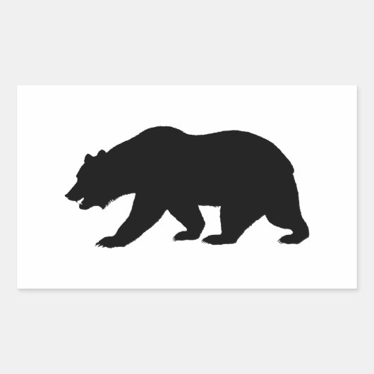 Grizzly Beer Rechthoekige Sticker (Voorkant)