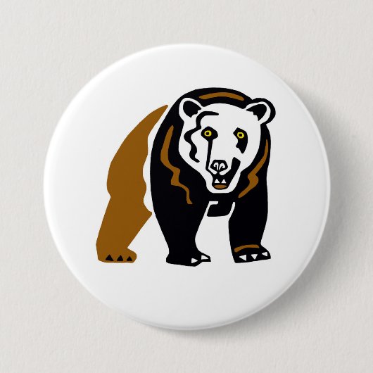 Grizzly beer - ronde button 7,6 cm (Voorkant)
