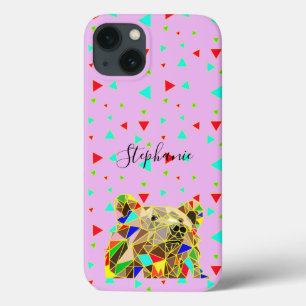 Grizzly Beer Roze Hoesje-Mate Samsung Galaxy Hoesj iPhone 13 Hoesje