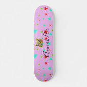 Grizzly Beer Roze Skateboard (Voorkant)