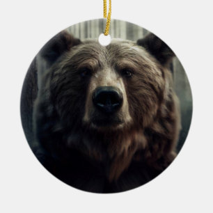 Grizzly Beer schilderij Keramisch Ornament