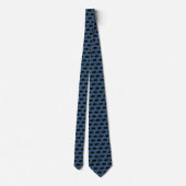 Grizzly Beer Silhouettes Pattern Blue en Black Stropdas (Achterkant)