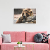 Grizzly Beer slapen Canvas print (Insitu (Woonkamer))