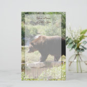 Grizzly Beer Stationery Briefpapier (Staand voorkant)