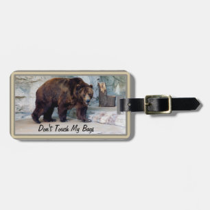 Grizzly Beer Tik niet op mijn Bagagelabel van Bags