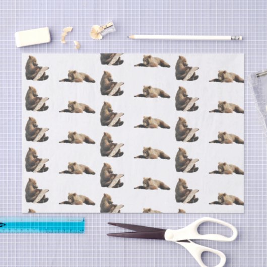 grizzly beer Weefpapier Tissuepapier (Craft)