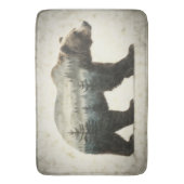 Grizzly Beer Wilderness Art Badmat (Voorkant Verticaal)