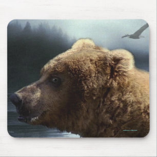 Grizzly Beer Wildlife Supporter Art Mousepad Muismat