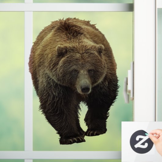 GRIZZLY BEER WINDOW CLING RAAMSTICKER (Huis)