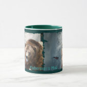 Grizzly Beer, Zalm & Waterval Wildlife Art Mok (Midden)