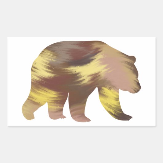Grizzly Beren Sticker in acrylstijl (Voorkant)