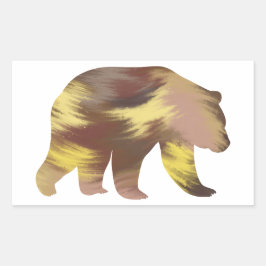 Grizzly Beren Sticker in acrylstijl
