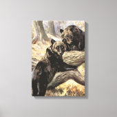 Grizzly Beren van CE Swan,  bosdieren Canvas Afdruk (Voorkant)