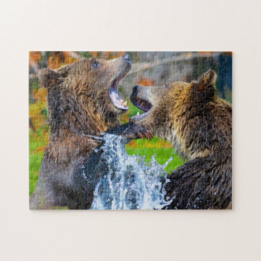 Grizzly Beren Wyoming. Legpuzzel (Horizontaal)