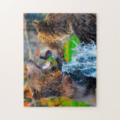 Grizzly Beren Wyoming. Legpuzzel (Verticaal)