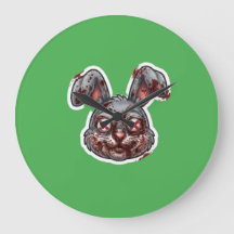 Grizzly Bloederige Zombie Konijn Halloween Illustr