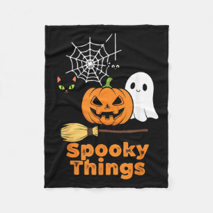 Grizzly dingen Schattig Halloween Pompoen Geest Zw Fleece Deken