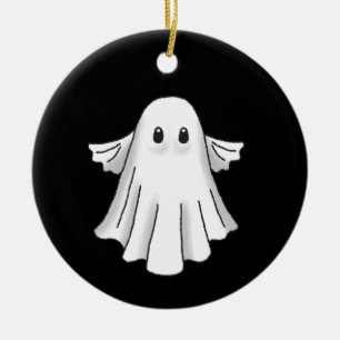 Grizzly en Schattig Halloween Spook Keramisch Ornament