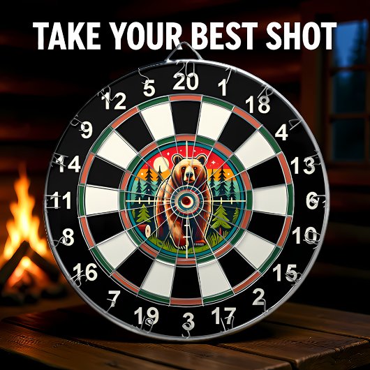 Grizzly forestier avec superposition cible