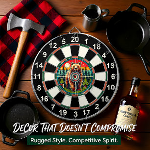 Grizzly forestier avec superposition cible