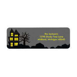 Grizzly Halloween retouradreslabels Etiket