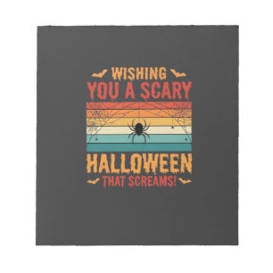 Grizzly Halloween Spinneweb Zonsondergang Design_1 Notitieblok