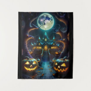 Grizzly Halloween Spukhuis Wandkleed