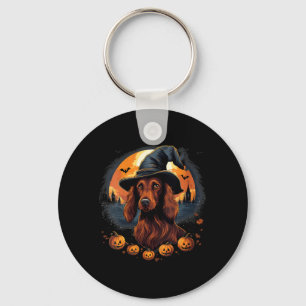 Grizzly Ierse Setter Heksenheks Halloween V-hals Sleutelhanger