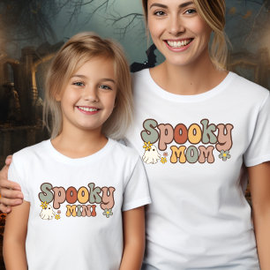 Grizzly Moeder Retro Halloween Moeder en Mij Overe T-shirt