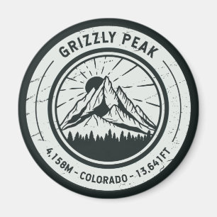 Grizzly Peak Colorado Hiking Skiing Travel Magneet
