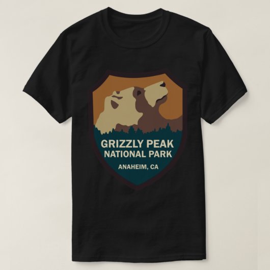 Grizzly Peak National Park Sign Classic T-Shirt (Design voorkant)