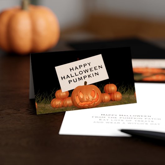 Grizzly Pompoen Pakket van 25 Kleine Halloween Kaa Visitekaartjes