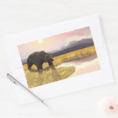 Grizzly Pond Rechthoekige Sticker (Envelop)