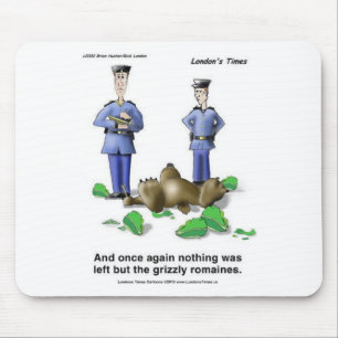 Grizzly Romaines Beer/Sla Cartoon Gifts & T - shir Muismat