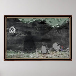 Grizzly Schaduw Foto Horizontaal Ingelijste Poster
