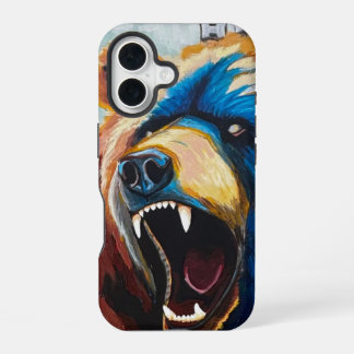 Grizzly Schilderij - Wilde Kunst iPhone 16 Hoesje