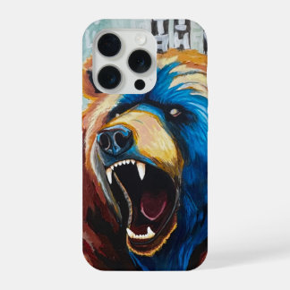 Grizzly Schilderij - Wilde Kunst iPhone 15 Pro Hoesje