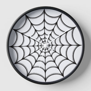Grizzly Spinnenweb Halloween Wandklok