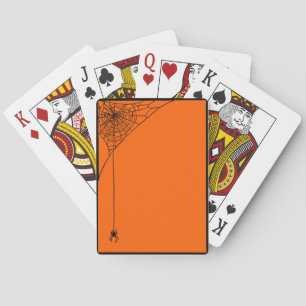 Grizzly Spinnenwebben Oranje en Zwart Speelkaarten