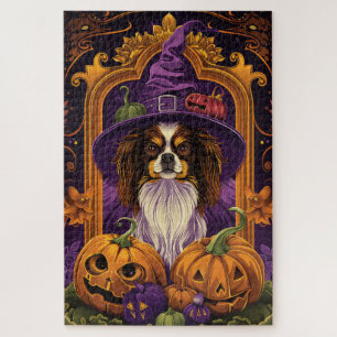 Grizzly Tibetaanse Spaniel Hond Halloween Heks Pom Legpuzzel