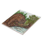 Grizzly vissen tegeltje (Zijkant)