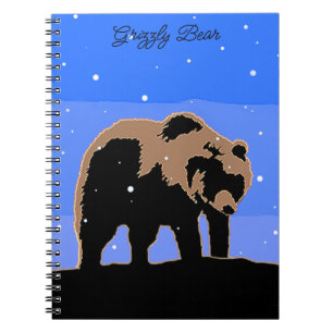 Grizzlybeer in de winter - originele dierenart notitieboek