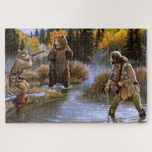 Grizzlybeer jacht Wie jaagt op wie Legpuzzel