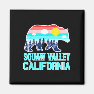 Grizzlybeer Olympic Valley Californië vintage Magneet