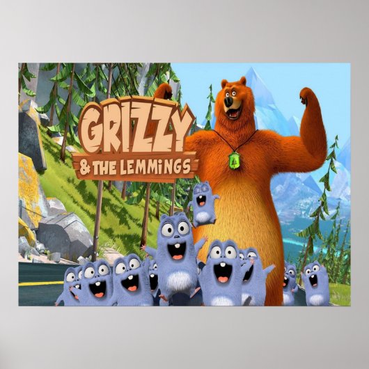 Grizzy en de Lemmings Poster (Voorkant)