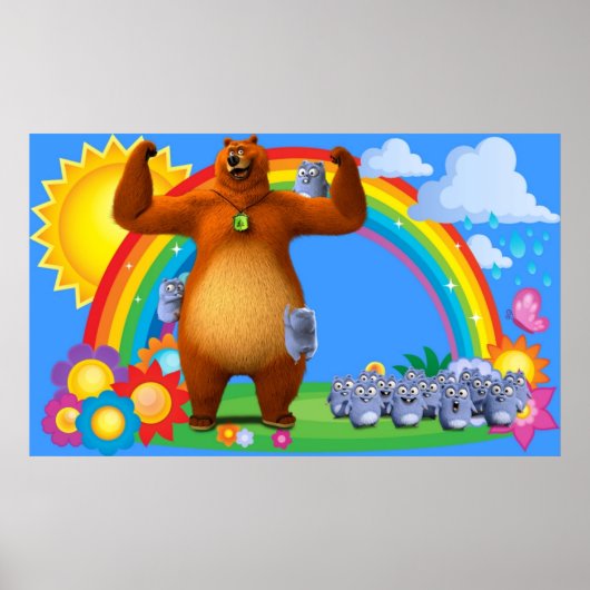 Grizzy en lemmings Kinder Poster (Voorkant)